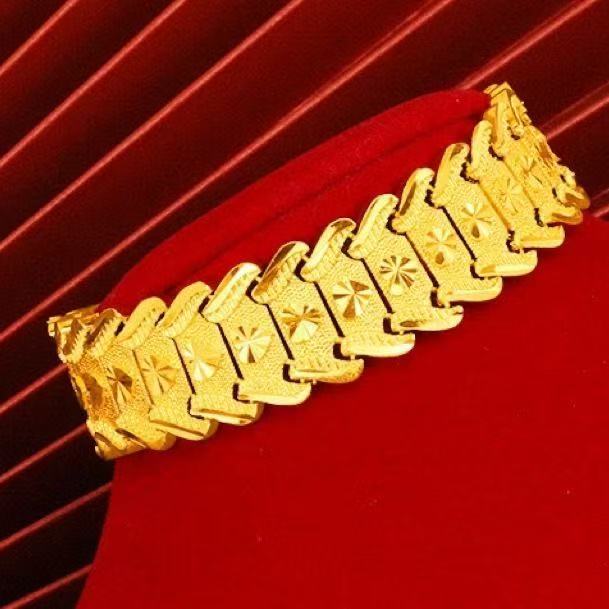 Imperial Gold Bar Link Bracelet – Sand Gold