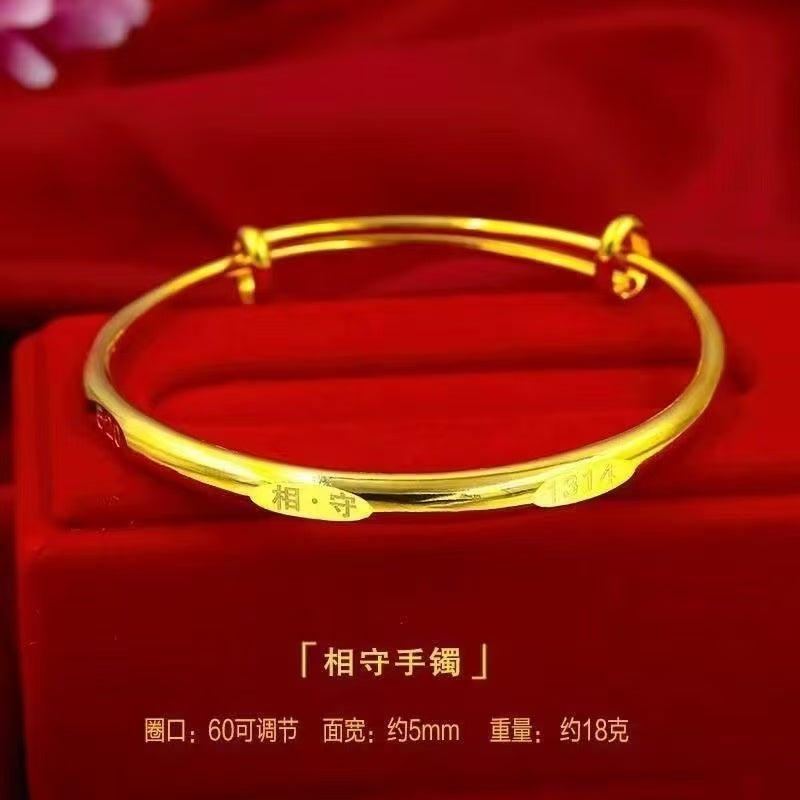 Eternal Bond Sand Gold Bangle Bracelet
