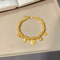 Lucky Coin Charm Bracelet – Sand Gold